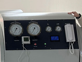 control panel of 3 ata hyperbaric chamber